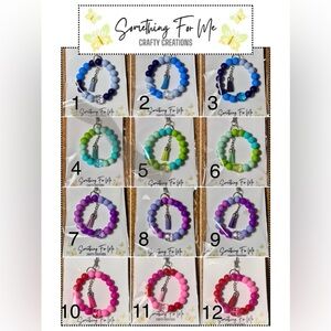 ☀️2/$25 - Handmade Colourful Silicone Bead Wristlets!